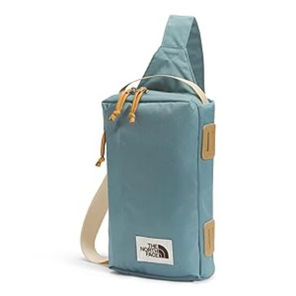 #103 NWT - The North Face Field/Slingbag Bag Goblin Blue/ Gravel/ Citrine Yellow - Picture 3 of 13
